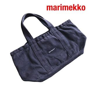 マリメッコ(marimekko)のMarimekkoマリメッコ　キャンバストートバッグ　ブラック黒(トートバッグ)