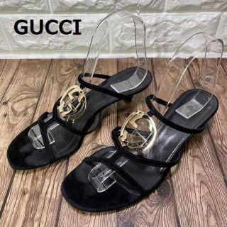 グッチ(Gucci)のGUCCI / グッチ　インターロッキンングG　GGロゴ　スエード　サンダル(サンダル)