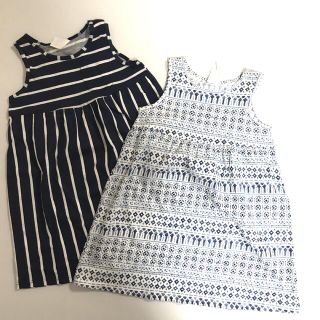 エイチアンドエム(H&M)の新品✨90cm 可愛いタンクトップワンピース2枚セットH&M(ワンピース)