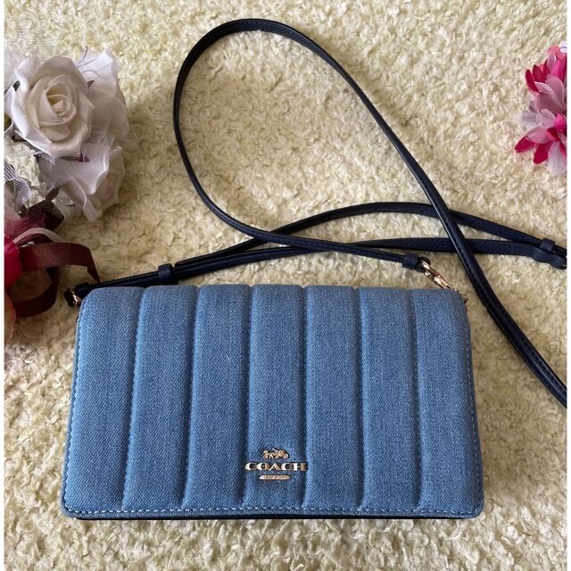 COACH バッグ デニム キルティン アンナ フォルドオーバー JKnIcbJ6dv