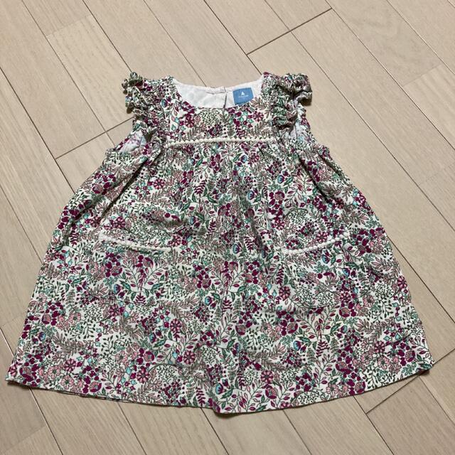 Old Navy(オールドネイビー)のオールドネイビー　キッズワンピース チュニック 花柄　80cm キッズ/ベビー/マタニティのベビー服(~85cm)(ワンピース)の商品写真