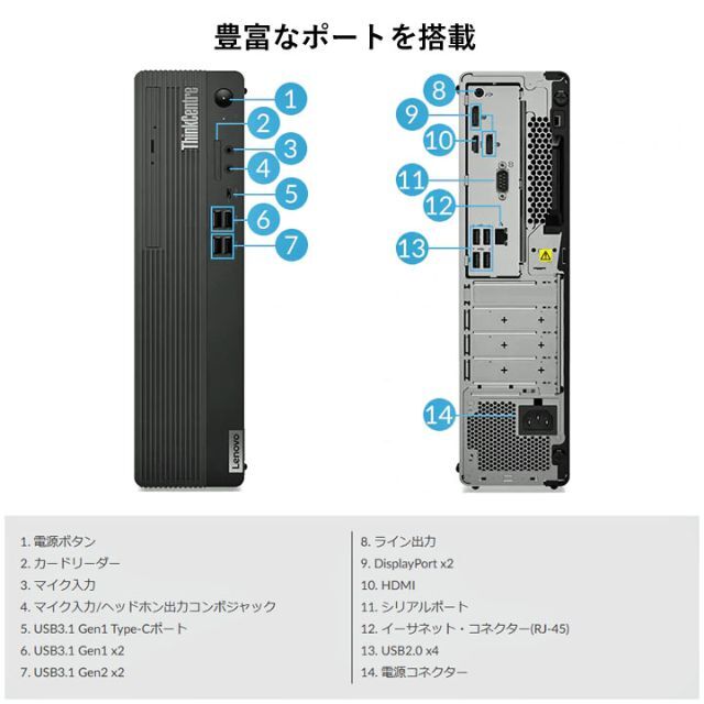 Lenovo(レノボ)の新品 Lenovo Ryzen7 PRO 5750G 8GBメモリ WiFi6 スマホ/家電/カメラのPC/タブレット(デスクトップ型PC)の商品写真