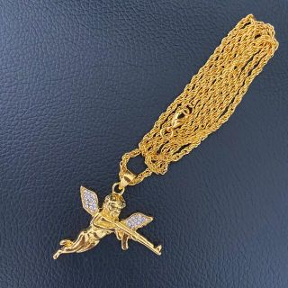 18k gp エンジェル シルバー ネックレス アバランチ