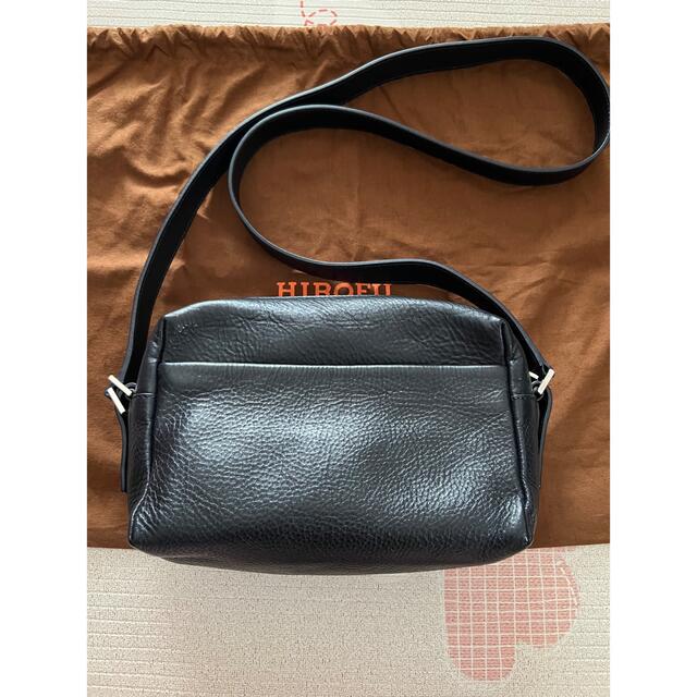 極美品✨ヒロフ ヴィータ 2way ショルダーバッグ シボ革 レザー ブラック-
