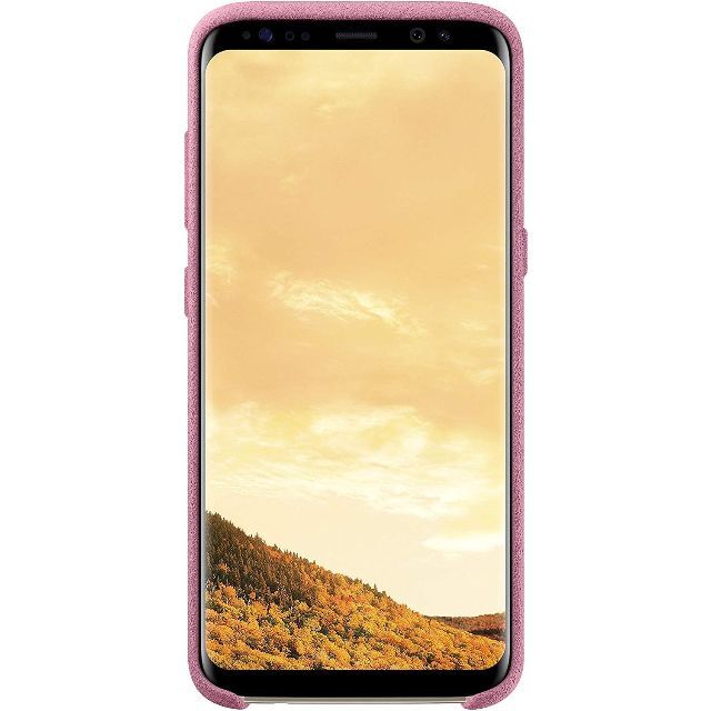 SAMSUNG(サムスン)のGalaxy S8 Alcantara アルカンターラ カバー ピンク 純正品 スマホ/家電/カメラのスマホアクセサリー(Androidケース)の商品写真