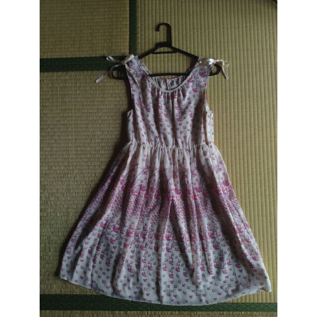フォーマルドレス　肩リボン　羽織り レディースのフォーマル/ドレス(ミディアムドレス)の商品写真