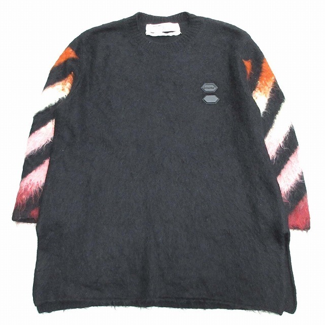 19AW オフホワイト OFF WHITE モヘヤ ロング セーター 42●７※