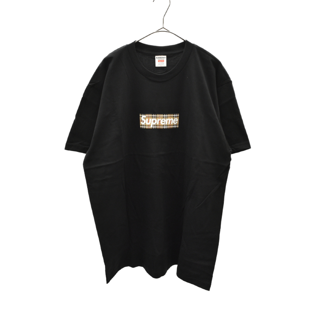 Supreme - SUPREME シュプリーム 22SS×BURBERRY Box Logo Tee×バーバリー ボックスロゴプリント半袖Tシャツ ブラック