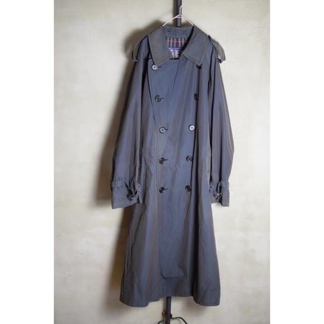 80s vintage Burberry trench coat 玉虫 1枚袖-