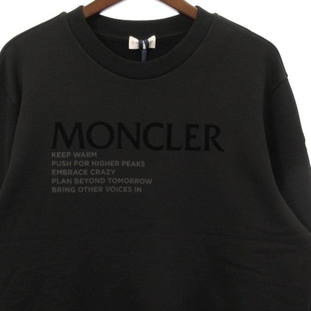MONCLER(モンクレール)のモンクレール 21AW トレーナー スウェット プリント ミニワッペン 黒 L メンズのトップス(その他)の商品写真