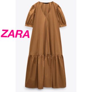 ザラ(ZARA)のZARA ⭐️新品未使用　パネルミディワンピース(ロングワンピース/マキシワンピース)