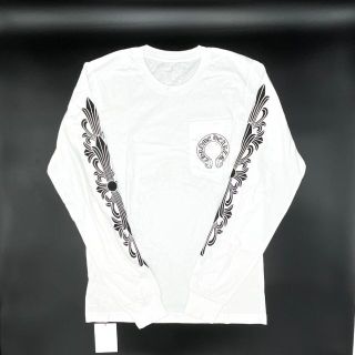 クロムハーツ(Chrome Hearts)のクロムハーツ ホースシュー フローラル ロンT ホワイト(Tシャツ/カットソー(七分/長袖))