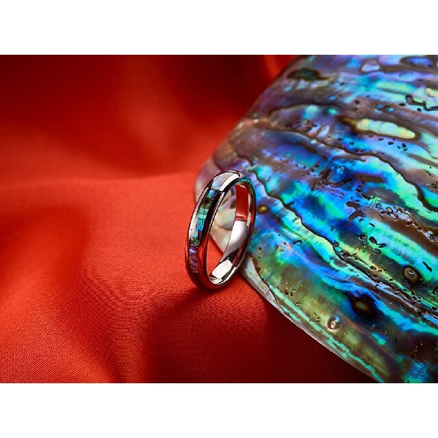 オーストラリア産アワビシェルのタングステンリング☆サイズ・カラー展開豊富 レディースのアクセサリー(リング(指輪))の商品写真