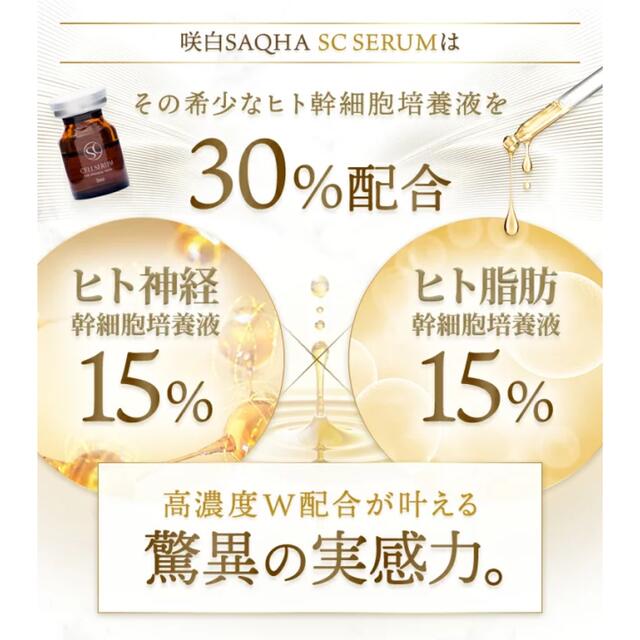 ナトゥーラ 咲白SAQHA CELLSERUM 高濃度・ヒト幹細胞 30％配合 - 美容液