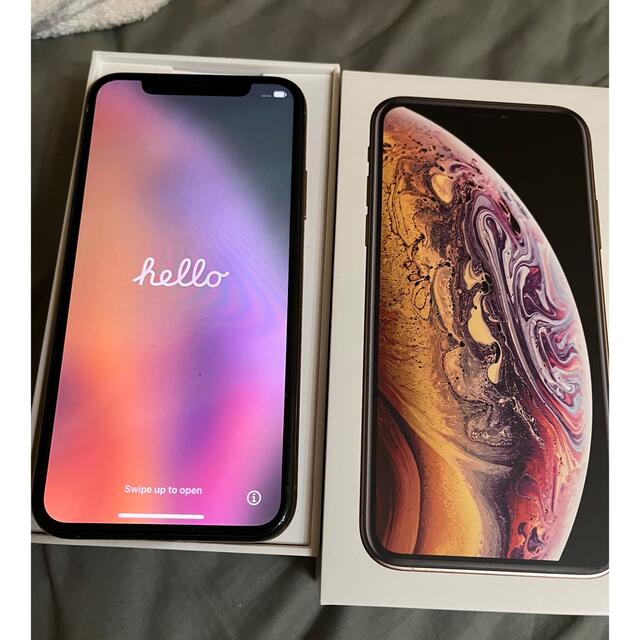 iPhone Xs ゴールド256GB SiMフリー付属全てあり プチプラ 14688円 www ...