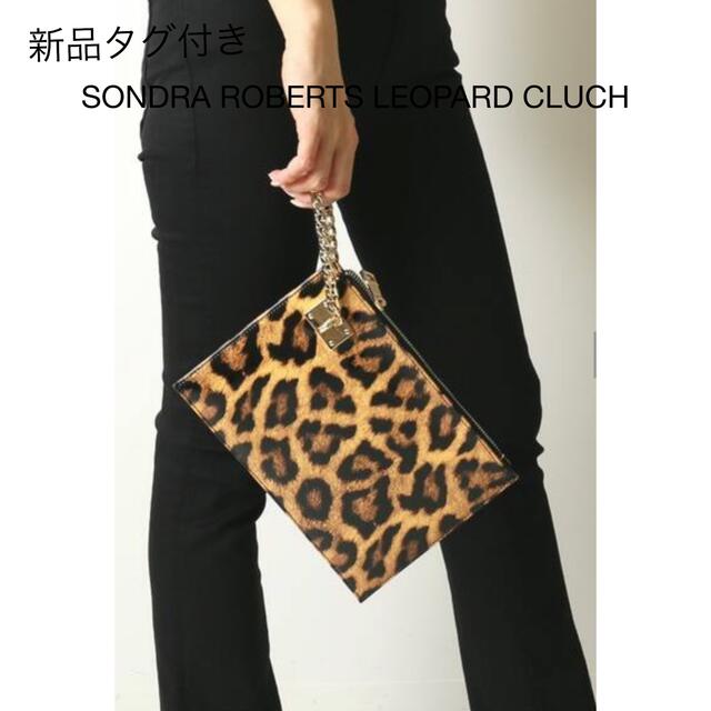 SONDRA ROBERTS LEOPARD CLUCH