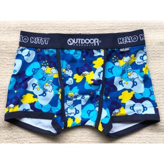 アウトドア(OUTDOOR)のOUTDOOR ボクサーパンツ M ハローキティ 迷彩＆リボン ブルー 綿95％(ボクサーパンツ)