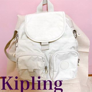 キプリング(kipling)のKiplingキプリングミニリュック☆ホワイト(リュック/バックパック)