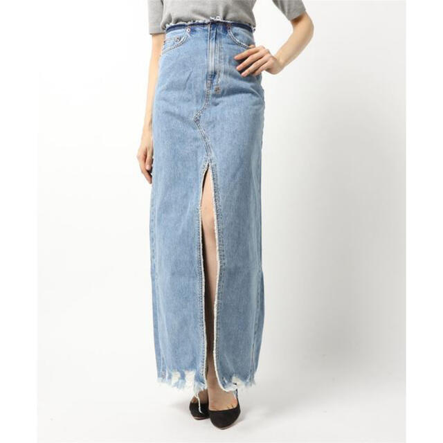 KSUBI MUSE MAXI スリットデニムスカート KSUBI MUSE MAXI スリットデニムスカート