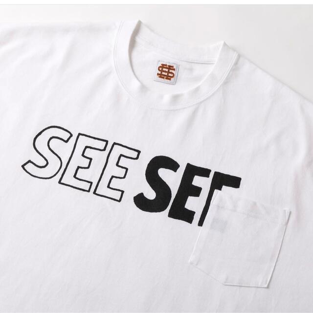 1LDK SELECT(ワンエルディーケーセレクト)の白 L SEE SEE BIG SS POCKET TEE ポケットTシャツ メンズのトップス(Tシャツ/カットソー(半袖/袖なし))の商品写真