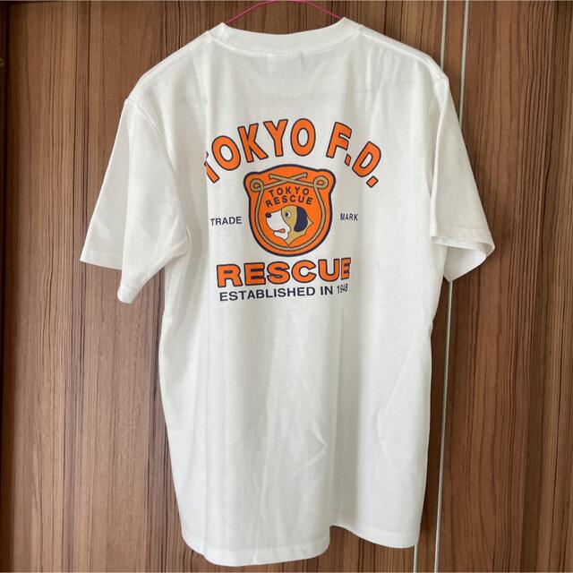 東京消防 庁 ハイパーレスキュー TシャツMサイズ ホワイト  毛玉有