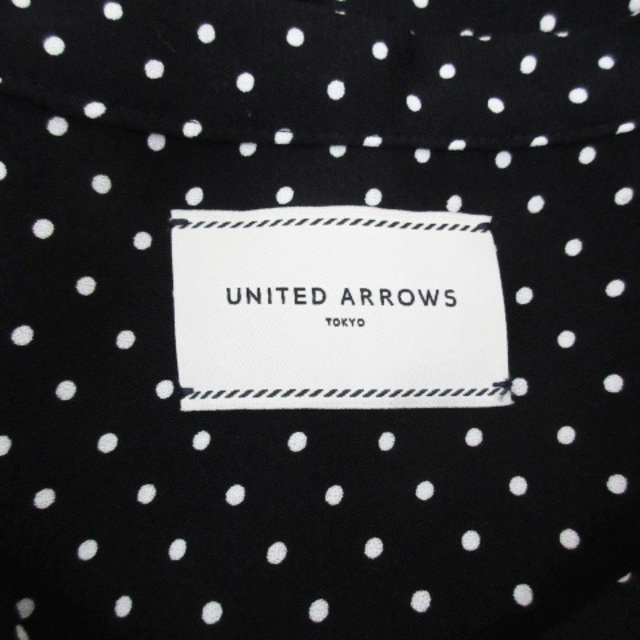 UNITED ARROWS(ユナイテッドアローズ)のユナイテッドアローズ シャツ ブラウス 半袖 ドット柄 F 白 黒 /FF31 レディースのトップス(シャツ/ブラウス(半袖/袖なし))の商品写真