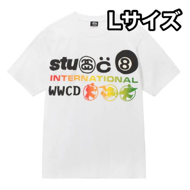 Tシャツ/カットソー(半袖/袖なし)STUSSY & CPFM INTERNATIONAL TEE 白 Lサイズ