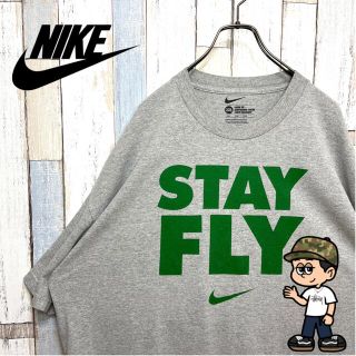 ナイキ(NIKE)の【美品】US NIKE ナイキ  デカ 文字プリント Tシャツ グレー 2XL(Tシャツ/カットソー(半袖/袖なし))