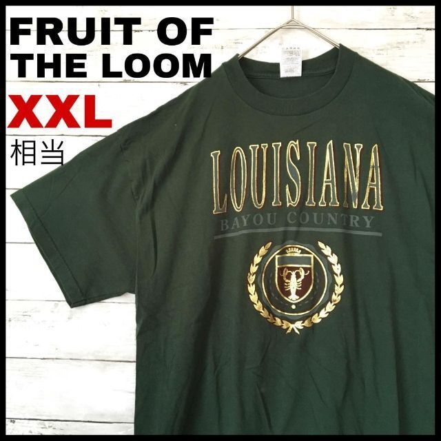 FRUIT OF THE LOOM(フルーツオブザルーム)のe35 US古着　フルーツオブザルーム　半袖Tシャツ　LOUISIANA　さそり メンズのトップス(Tシャツ/カットソー(半袖/袖なし))の商品写真