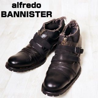 アルフレッドバニスター(alfredoBANNISTER)のアルフレッドバニスター レザーシューズベルト ストレートチップ ブラック 42(ドレス/ビジネス)