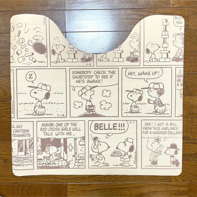 SNOOPY(スヌーピー)の【SNOOPY】B品スヌーピー拭き取れるPVCトイレマット55×60cm インテリア/住まい/日用品のラグ/カーペット/マット(トイレマット)の商品写真