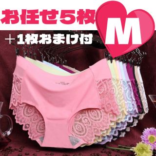 5枚セット＋1枚★ シームレス ショーツ レース レディース S M(ショーツ)