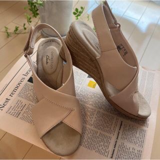 クラークス(Clarks)の【美品】クラークス　ウエッジソールサンダル(サンダル)