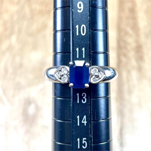 美しい煌き!Pt900 サファイア ダイヤ リング 6.71g M833 | www