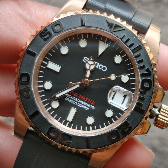 SEIKO Mod YATCHMASTER オマージュ ローズゴールド - 腕時計(アナログ)
