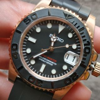 SEIKO Mod YATCHMASTER オマージュ ローズゴールド(腕時計(アナログ))