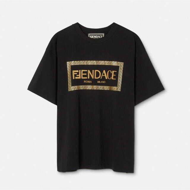 新作HOT ブラックジャージー フェンダーチェ ロゴ Tシャツ vVGjL