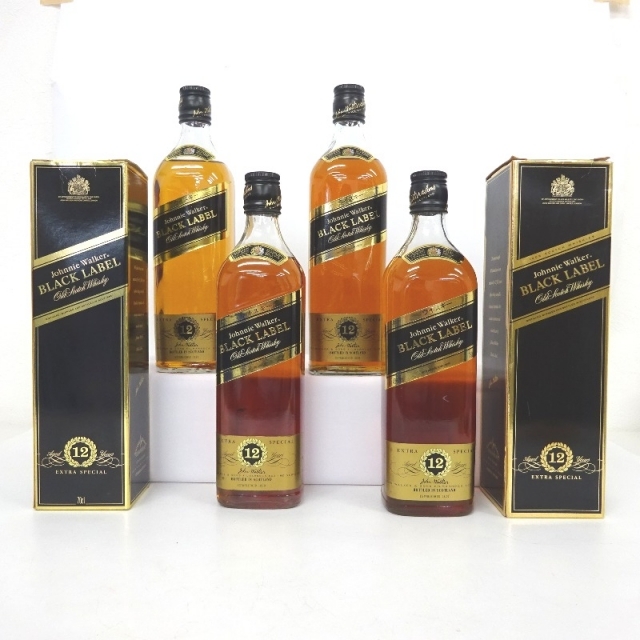 未開封★Johnny Walker【ジョニーウォーカー】 ブラックラベル 12年 黒金キャップ 3本セット 750ml