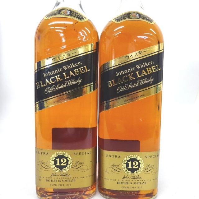 未開封★Johnny Walker【ジョニーウォーカー】 ブラックラベル 12年 黒金キャップ 3本セット 750ml