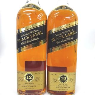 未開封★Johnny Walker【ジョニーウォーカー】 ブラックラベル 12年 黒キャップ 4本セット 1000/1125ml 箱なし