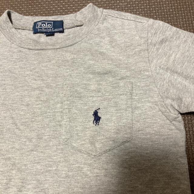 POLO RALPH LAUREN(ポロラルフローレン)のラルフローレン キッズポケットTシャツ 90cm グレー キッズ/ベビー/マタニティのキッズ服男の子用(90cm~)(Tシャツ/カットソー)の商品写真