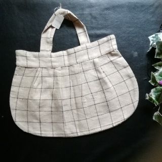 フォグリネンワーク(fog linen work)のfoglinework♡♡チェック柄リネンバッグ(トートバッグ)