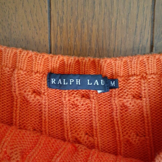 Ralph Lauren(ラルフローレン)のラルフローレン 長袖オレンジ 綿ニット レディースのトップス(ニット/セーター)の商品写真