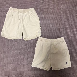 ポロラルフローレン(POLO RALPH LAUREN)の2枚組　POLO RALPH LAUREN ハーフパンツ　ベージュ80cm 目安(パンツ)