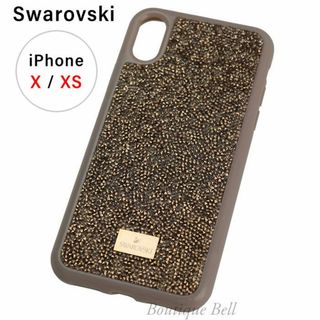 スワロフスキー(SWAROVSKI)の【スワロフスキー】クリスタル iPhoneX/XSケース Gold(iPhoneケース)