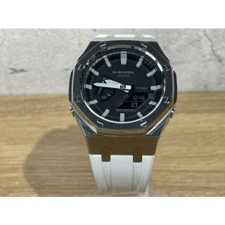 最安値得価 【新品未使用】Gショック シルバーメタルブラックベルト