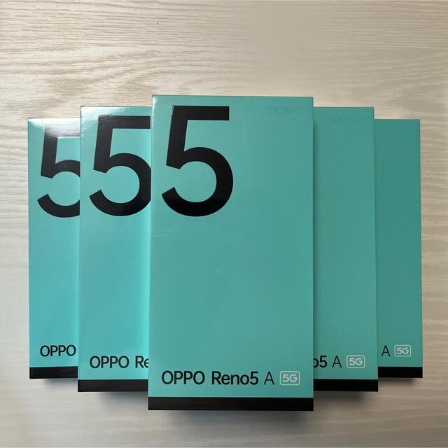 新素材新作 Reno 【New_Stars】OPPO - OPPO 5A 5台セット アイスブルー