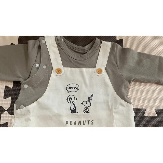 PEANUTS(ピーナッツ)のロンパース 長袖 80 キッズ/ベビー/マタニティのベビー服(~85cm)(ロンパース)の商品写真