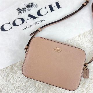 コーチ(COACH)の未使用に近い♥コーチ ショルダーバッグ カメラバッグ レザー トープ ベージュ(ショルダーバッグ)