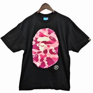 アベイシングエイプ(A BATHING APE)のエイプ BAPE 大猿 サルカモTシャツ 半袖 カットソー ピンクカモ カモフラ(Tシャツ/カットソー(半袖/袖なし))